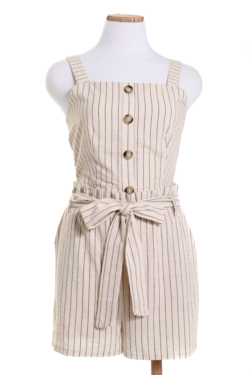 striped paperbag shorts